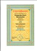 Сертификат за создание персонального сайта в социальной сети работников образования nsportal.ru